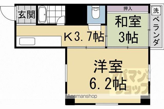 木村第2ビル(2K/4階)の間取り写真