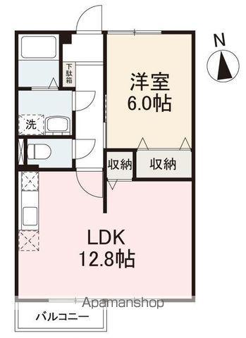 ニューエルディム今里(1LDK/2階)の間取り写真