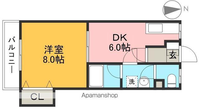 パールハイツ(1DK/3階)の間取り写真