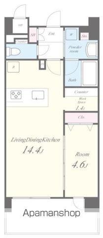 グランヴィラッセ北梅田(1LDK/6階)の間取り写真