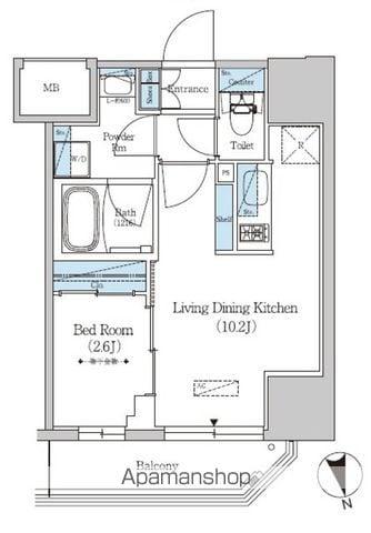 アーバネックス上野(1LDK/2階)の間取り写真
