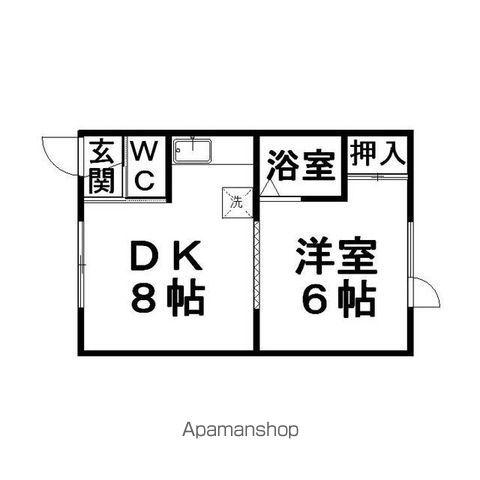 メゾン杉本(1DK/1階)の間取り写真