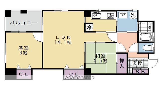 TWINKLECOURT桂イースト(2LDK/3階)の間取り写真