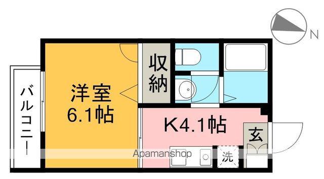 シャーメゾン和 B棟(1K/2階)の間取り写真