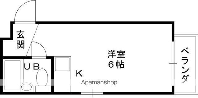 ダイドーメゾン甲東園Ⅱ(ワンルーム/1階)の間取り写真