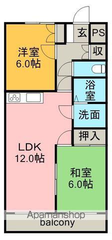 プレステイジ清水(2LDK/2階)の間取り写真