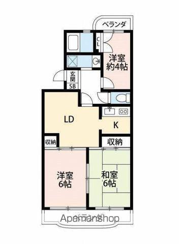 パールメゾン鏑木(3LDK/2階)の間取り写真