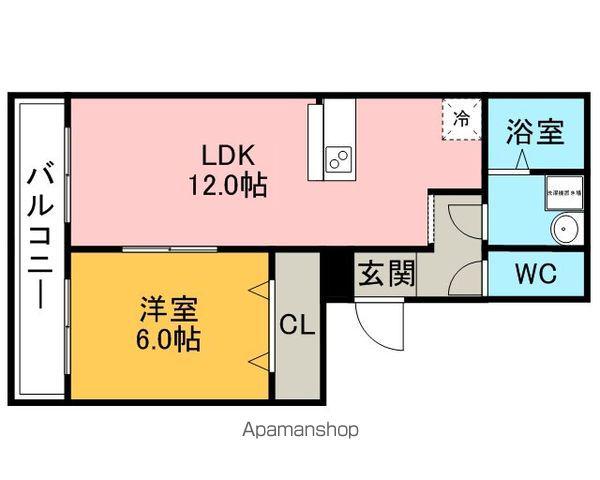 ビィーブル・ボナール(1LDK/1階)の間取り写真
