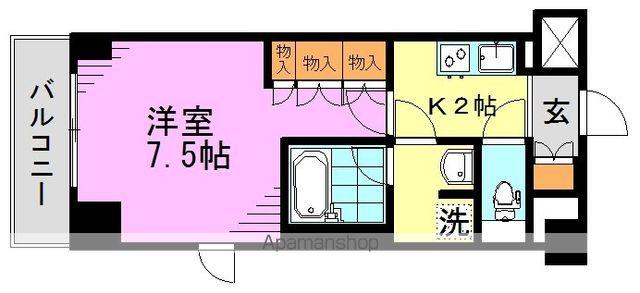 ルーブル方南町弐番館(1K/4階)の間取り写真
