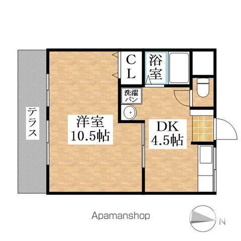 竹美ハイツ(1DK/1階)の間取り写真