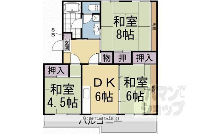東大路高野第一1号棟(3DK/7階)の間取り写真
