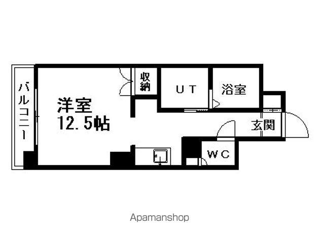 クレール北10条(1K/4階)の間取り写真
