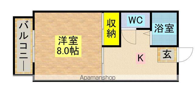 植木ハイツA(1K/2階)の間取り写真