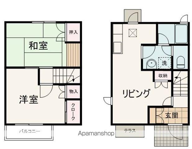 メゾンド千代田(2LDK/1階)の間取り写真