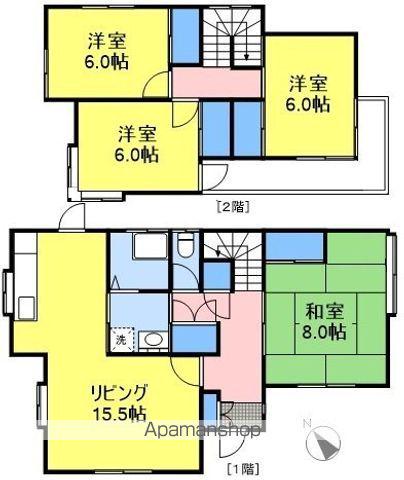 中央本線 塩崎駅 徒歩91分 2階建 築36年(4LDK)の間取り写真