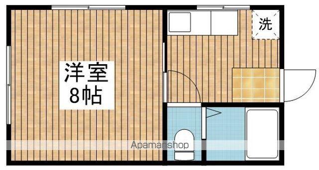 ハウスブライト(1K/2階)の間取り写真