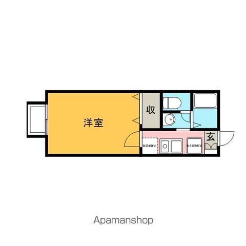 サンローズ(1K/1階)の間取り写真