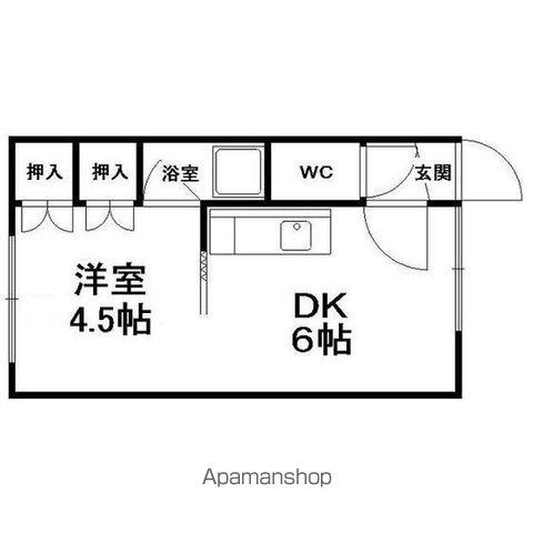 メゾン本町(1DK/2階)の間取り写真