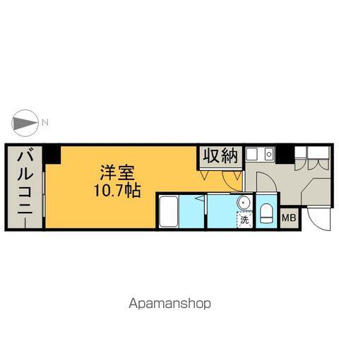 サウス名駅(1K/10階)の間取り写真