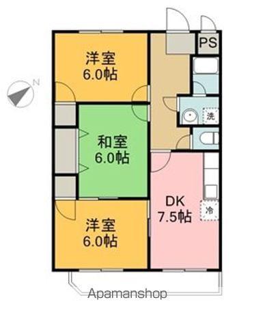 ハイコンスビル2(3DK/3階)の間取り写真