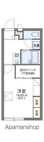 レオパレスグローリー(1K/1階)の間取り写真