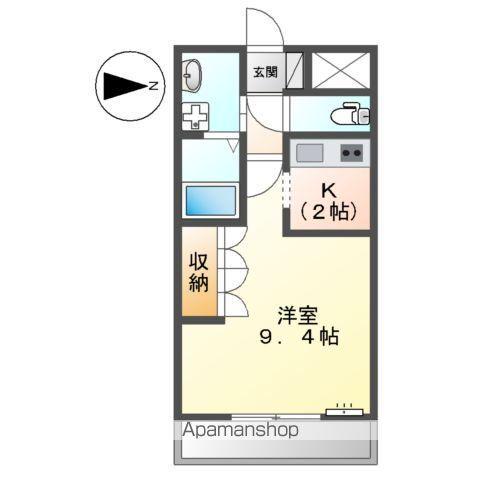 BLUE BOSS(1K/2階)の間取り写真