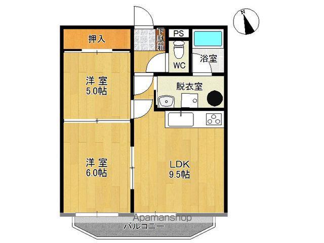 CENTER CITY2(2LDK/8階)の間取り写真