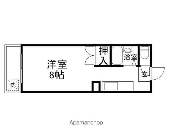 アストリー京町台(1K/2階)の間取り写真