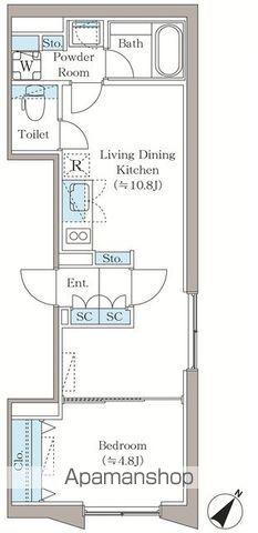 アローズ茗荷谷(1LDK/3階)の間取り写真
