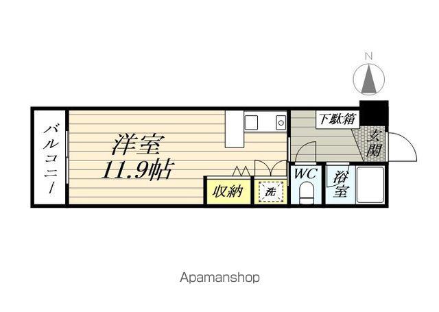 リルト四ツ井(ワンルーム/2階)の間取り写真