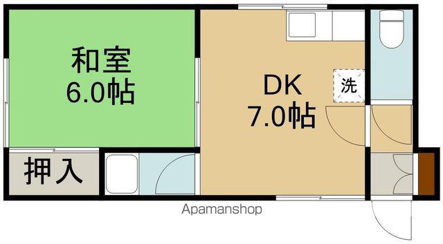 ハイツA(1DK/2階)の間取り写真