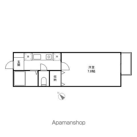 グランドール塚町(1K/1階)の間取り写真