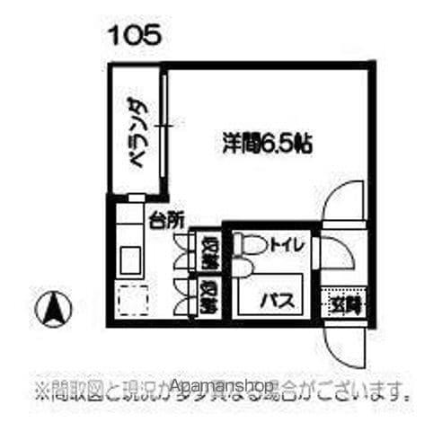 Mフラット(1K/2階)の間取り写真