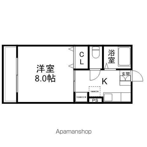 シティハイムMISUZU(1K/2階)の間取り写真