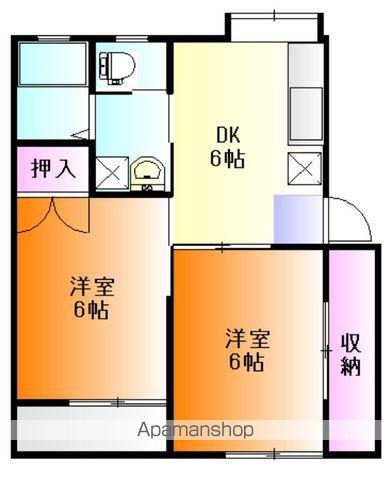 メゾンパークⅠ(2DK/1階)の間取り写真
