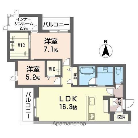 埼京線 北戸田駅 徒歩19分 3階建 築2年(2SLDK/3階)の間取り写真
