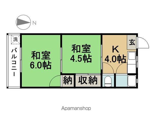 メゾンアイチ(2K/2階)の間取り写真