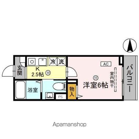 海とYACHT(1K/2階)の間取り写真