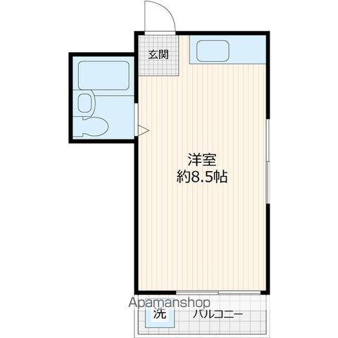 マドレーヌ(ワンルーム/2階)の間取り写真