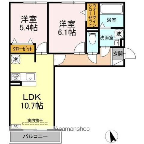 D-ROOM蘇原村雨町C棟(2LDK/3階)の間取り写真