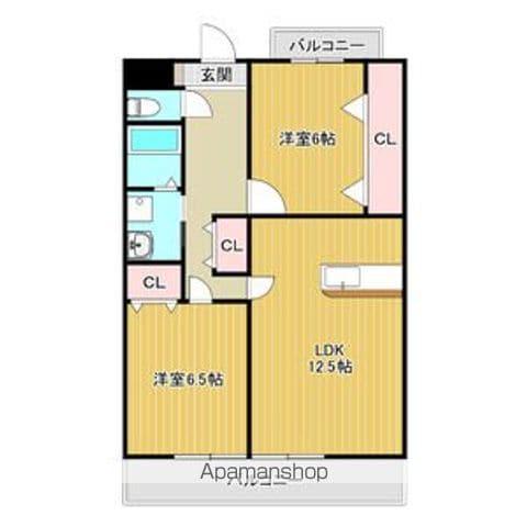 ハイツ大牧(2LDK/2階)の間取り写真