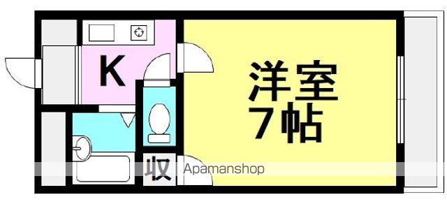 ジョイフジ塚口(1K/3階)の間取り写真
