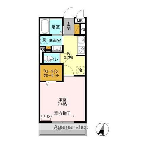 NTCながれやま(1K/3階)の間取り写真