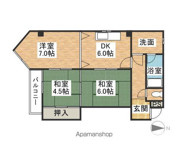 フルーヴェ1番館(3DK/3階)の間取り写真