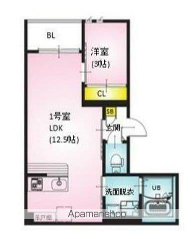 REGALEST豊四季駅前(1LDK/1階)の間取り写真