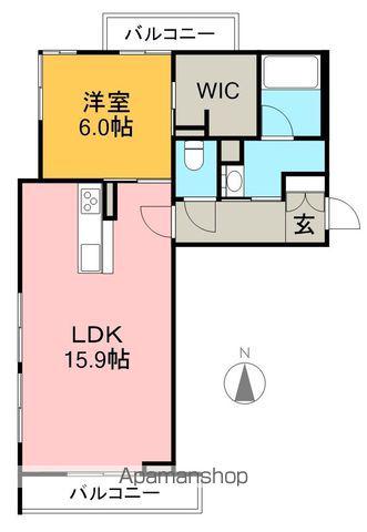 ベレオ北久保(1LDK/3階)の間取り写真