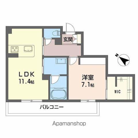 シャーメゾンマーレ竹下(1LDK/2階)の間取り写真