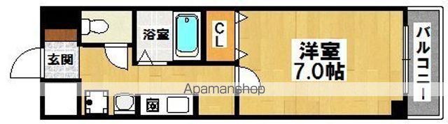 プレジオカーサⅡ(1K/6階)の間取り写真