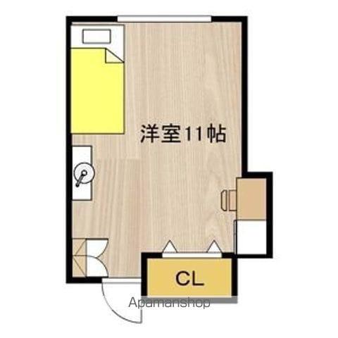 カーサミーア北白川(ワンルーム/2階)の間取り写真