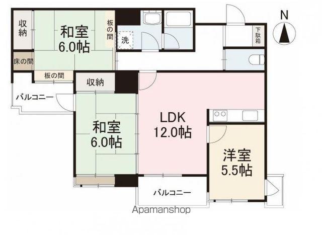 コルソ番町105号(3LDK/1階)の間取り写真